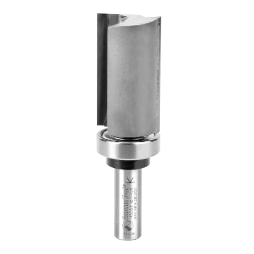 Amana Tool 45551 Flush Trim Router Bit 1-1/8 D x 2 CH x 1/2 SHK Bearing - size: 1-1/8 Dia x 2" x 1/2 Sh