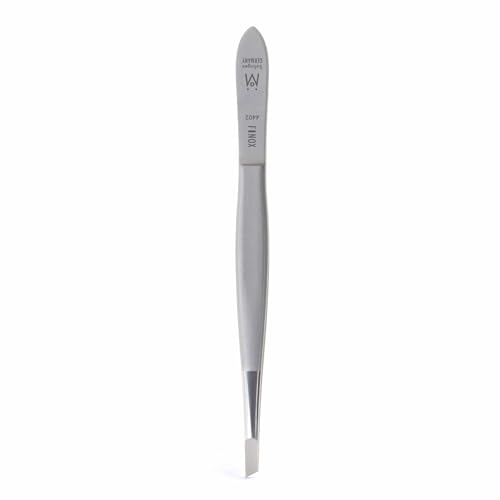 GERMANIKURE Slanted Tweezers, Precision German Steel, No Case - style: No Sleeve