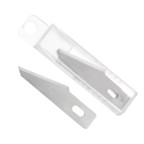Craft Hobby Blades, #2 Manganese Steel Replacement Cutting Carving Blade Refill Hobby Knife Blades Set with Storage Case - (Applications: for Art Scrapbooking DIY), 40-Pieces
