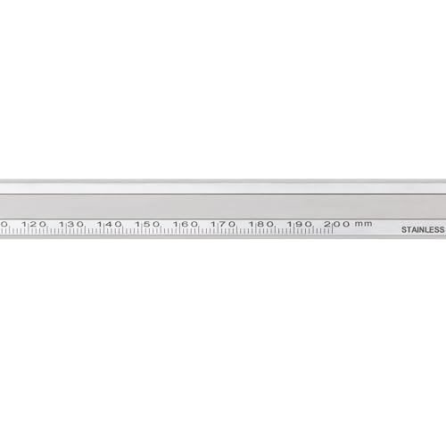 PEC Dial Caliper 0-200mm, Stainless Steel Precision Measuring Tool - size: 0-200mm