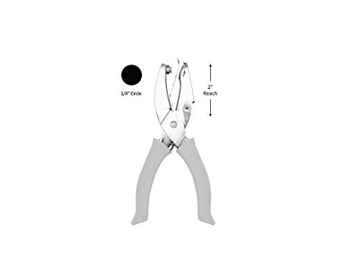 Bira Craft Extra Length 2 inch Reach Hand Punch Craft Punch for Paper Crafting Scrapbooking (1/4" Circle) - size: 1/4" Circle