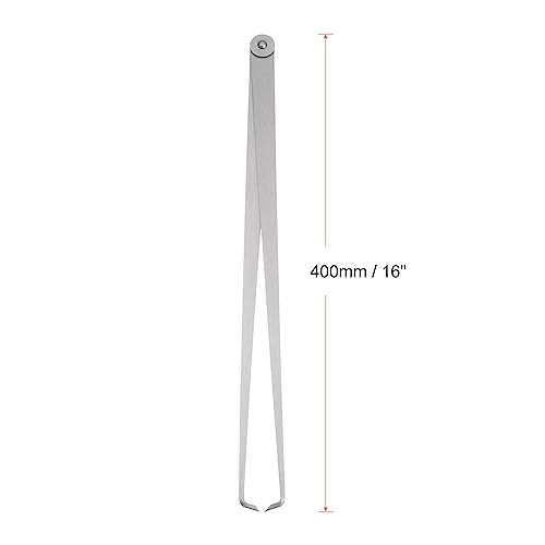 HARFINGTON Firm Joint Inside Caliper 400mm 16 Inch Tool Steel Firm Friction Joint Internal Measurement Tool for Carving Shaping Modeling, Silver - size: 400mm/16 Inch