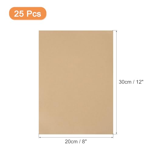MECCANIXITY 25 Sheets Printable Sticker Paper, 8"x12" A4 Self Adhesive Sticker Backing Paper 250gsm for Craft Scrapbooking Inkjet Printer, Dark Ochre - color: Dark Ochre