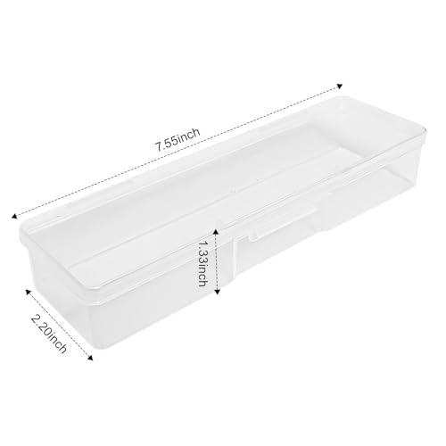 4PCS Nail Storage Manicure Tool Box, Nail Implement Box (Clear-4pcs, Small) - color: Clear-4pcs, size: Small