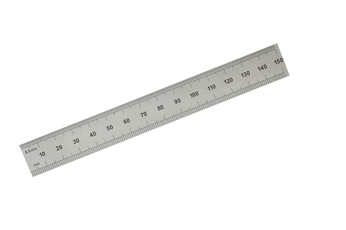 PEC Tools 6"/150mm Machinist Ruler, English & Metric, High Precision - color: Semi-Flex Carbon Steel, size: 6"/150mm-2 Pack