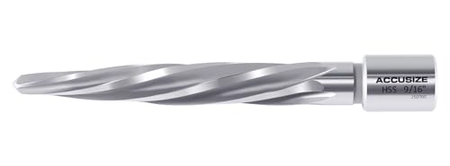 Accusize HSS Construction Reamer, 9/16in, Weldon Shank, 0521-0916 - size: 9/16 in.