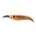 FLEXCUT Wood Carving Tools | Cutting Knife | 1095 High Carbon Steel Blade| Ergonomic Ash Wood Handle| 1-1/4 inch Blade Bevel Length | KN12 | Made in the U.S.A - style: Cutting Knife, 1-1/4 inch