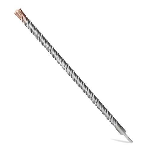 SDS Plus Rotary Hammer Drill Bit, 1"×22" （25mm×550mm） - 4 Carbide Cutting Edges & Coated Head | Heavy-Duty for Masonry, Concrete, Natural Stone, Brick Walls - size: 1"×22" （25mm×550mm）