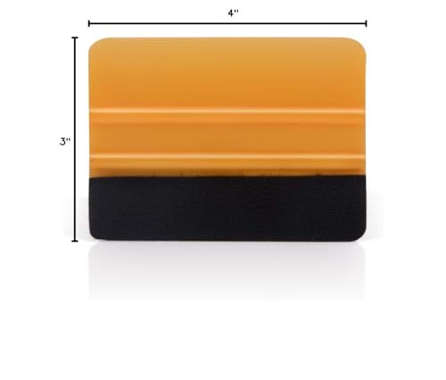 EHDIS 10pcs Vinyl Squeegee 4 Inch Car Vinyl Scraper Decal Applicator Window Tint Wallpaper Smoothing Tool with Black Fabric Felt Edge -Gold - color: Gold