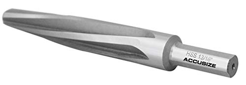 Accusize HSS Construction Reamer, 13/16 in, 3-Flat Shank, 0522-1316 - size: 13/16 in