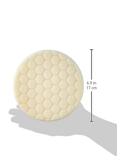 Chemical Guys, Hex-Logic Light-Medium Polishing Pad, White, 6.5 in for 6 in - size: 6.5 Inch Pad (1 Pack), style: Light Cutting