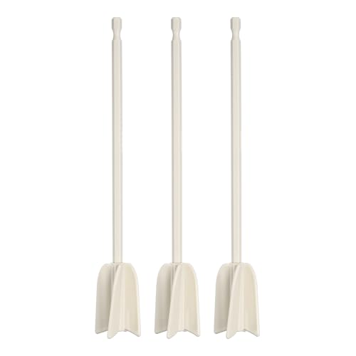 PATIKIL 3Pcs Silicone Resin Mixer Paddles, 8.7" Paint Stirrers, White - color: White, size: 8.7"