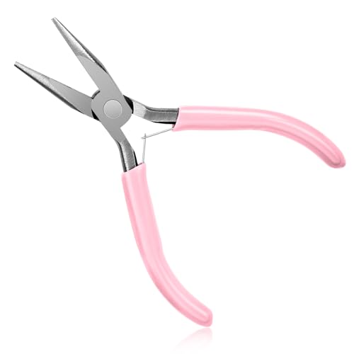 5 Inch Long Nose Pliers Mini Pliers Mini Needle Nose Plier for Jewelry Making, Comfort Grip Handle Craft Plier for Electronics Repair Supplies Wire Beading Hobby