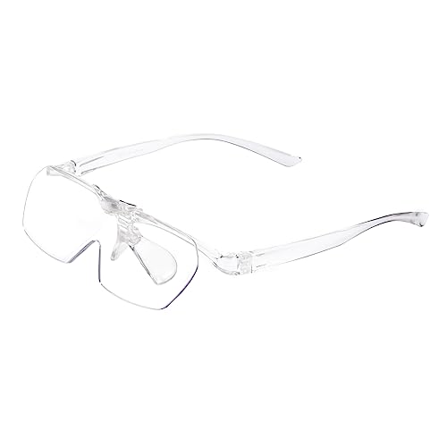 OKH 160% Magnifying Glasses, Flip Up Down Lens, Hands-Free Magnifier Eyeglasses for Close Work, Reading, Sewing, Jewelry Making, Craft, Hobby, Painting