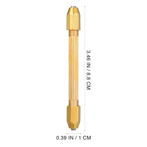 iplusmile Mini Hand Drill Double-Head Pin Vise for Watch Repairing Jewelry Making Model Carving Micro Drilling 4 Pcs Hand Drill Set for Precise Hole Drilling