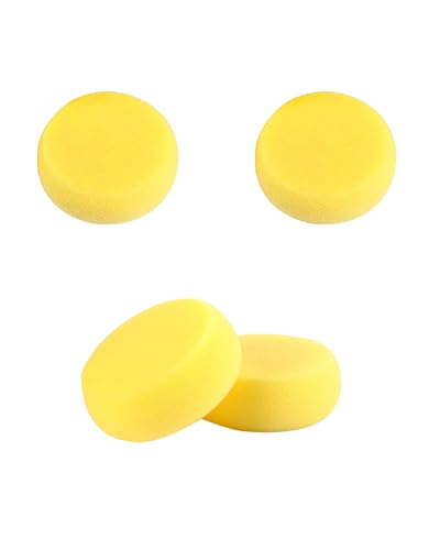 WAFJAMF 4 Pcs Round Painting Sponge 2.96 Inch Craft Clay Yellow - size: 4PCS