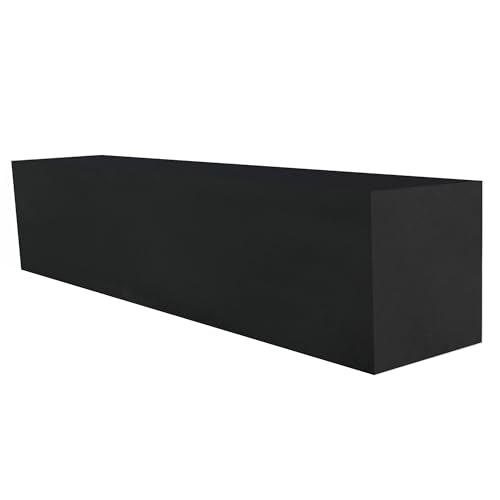 UHMW Tapping Block Polyethylene Rectangular Solid ( Black, 2.4*2.4*12 in) - color: Black, size: 2.4*2.4*12in