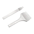 HARFINGTON 2Pcs Leather Stitching Punch 3.85mm 2/10 Prong Carbon Steel Leather Punch Hole Tool Chisel for DIY Craft Handbag Wallets Card Belt Holders Key Holders Belts, White - color: White, size: 3.85mm 2/10 Prong