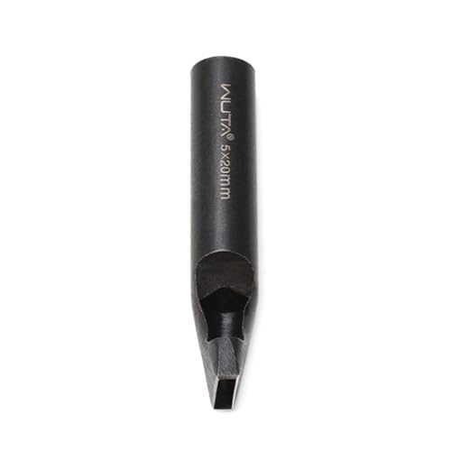 WUTA Rectangle Leather Hole Punch, High Carbon Steel Punching Tool, Hollow Punch Cutter for Leather Belt & DIY Crafting (5 * 20mm, 1PC) - size: 5*20mm
