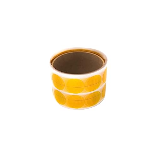 Bertech Polyimide Masking Discs, 1 Inch Diameter, Amber, Made from High Temperature Polyimide Film with Silicon Adhesive (500 Per Roll), RoHS Compliant - size: 1 Inch