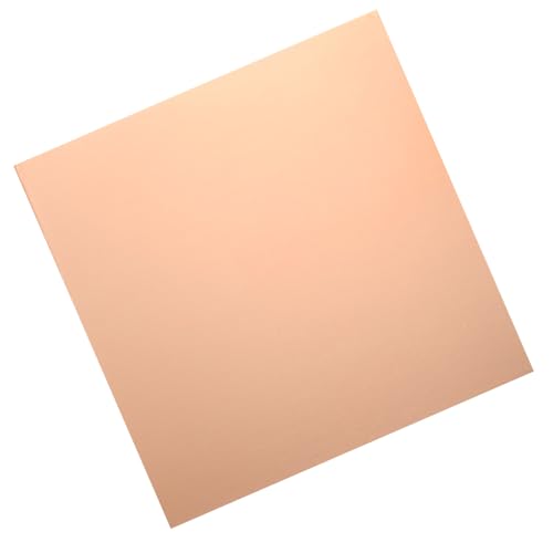 uxcell Pure Copper Sheet, 8" x 8", 24 Gauge (0.5mm) Thickness, Metal Copper Plate with Gloves for Crafting, Modelers, Jewelry, Repairs, Electrical Repairs (Rose Gold) - size: 200 x 200 x 0.5mm