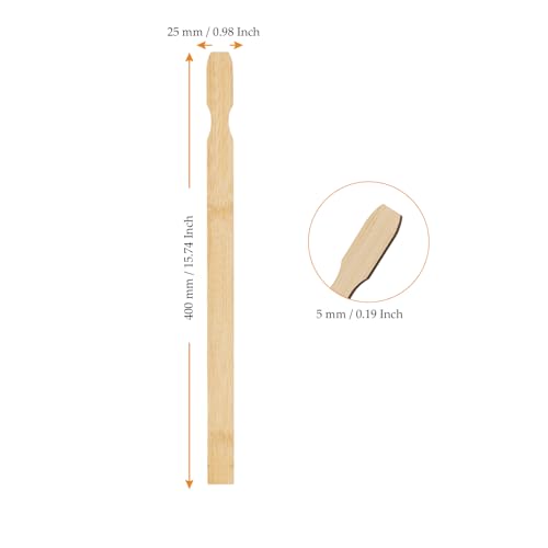 MUKCHAP 30 PCS Wooden Paint Stir Stick, 15.7 x 1 inch Bamboo Wood Long Paint Mixing Sticks for Craft, Garden, Creative Projects