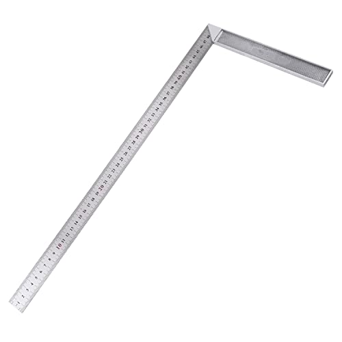 Utoolmart Right Angle Ruler,Framing Square Ruler,500mm / 19.7-inch Stainless Steel, L Shape Ruler, Framing Ruler, Try Square Ruler Tools for Carpenter Engineer 1 Pcs - size: square 500mm
