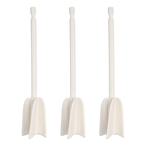 PATIKIL 3Pcs Silicone Resin Mixer Paddles, 6.5" Paint Stirrers, White - color: White, size: 6.5"