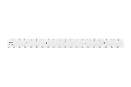 PEC Tools 6" Metal Ruler, Flexible, 4R Graduation, Precision Measuring Tool - color: Carbon Steel-Flexible, size: 6"
