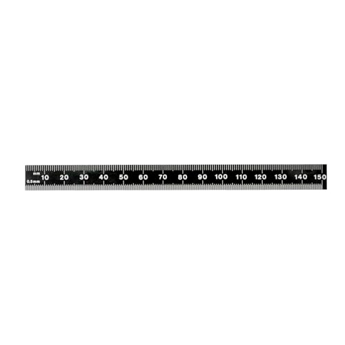 PEC Tools 6"/150mm Black Chrome Metal Ruler, Flexible, English & Metric - color: Black Chrome-Flexible, size: 6"/150mm