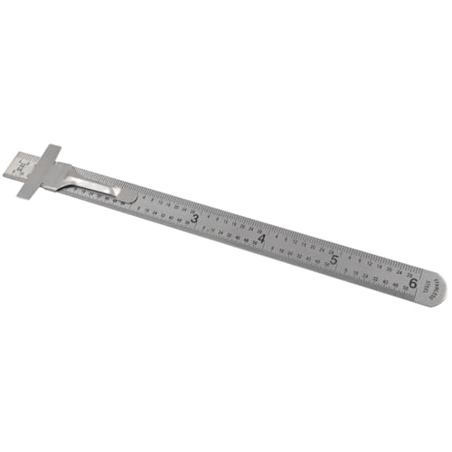 HHIP 7006-0001 6 X 15/32" Stainless Steel Ruler (32Nds, 64Ths & Decimal), Chrome - size: 32nds, 64ths & Decimal Quivalent