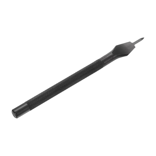 HARFINGTON Leather Stitching Punch 3mm 1 Prong Carbon Steel Leather Punch Hole Tool Chisel for DIY Craft Handbag Wallets Card Belt Holders Key Holders Belts, Black - color: Black, size: 3mm 1 Prong