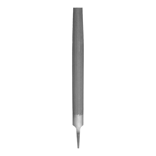 HARFINGTON 10" Half Round Medium Cut File Double Cut Teeth Medium Metal File High Carbon Steel T12 without Handle for Metal Wood Tool Sharpener, Gray - size: 10"