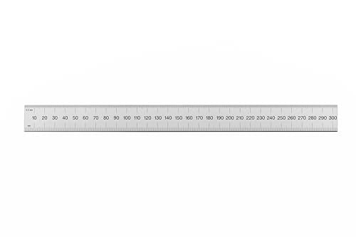 PEC Tools Metal Ruler, 12"/300mm, Made in USA - color: Carbon Steel-Rigid, size: 12"/300mm