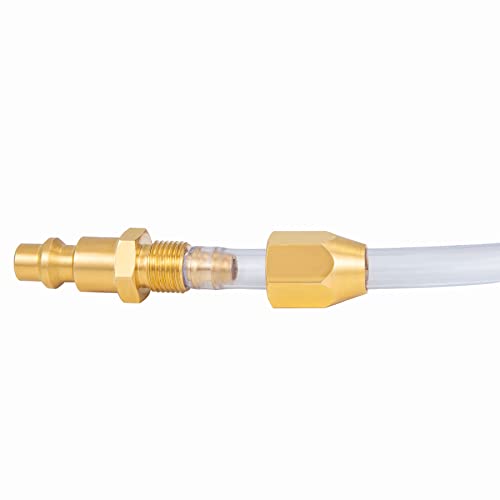 Premium Solid Brass 2PCS Pneumatics Reusable Replacement Fitting 1/4" Barb For 1/4-Inch ID Polyurethane Air Hose With 1/4" NPT Rigid Replacement - size: 2PCS 1/4" Barb With 1/4" NPT