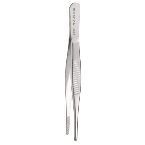HARFINGTON Stainless Steel 4.9" Tip Multi-Purpose Tongs Silver - size: 4.9 x 0.4 x 0.07 inch
