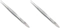 Fine Precision Stainless Steel Lab Tweezers/Forceps with Medium Tips (Pack of 2) - size: 4.5 in. (Pack of 2)