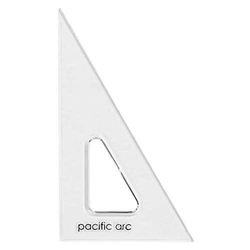 Pacific Arc's Scholastic Triangle - 10 inch - Clear - 30/60 Angle - Plain Edge - Polystyrene - Technical Drawing Tools, Drafting, Architect and Engineering. - style: 10 inch, 30/60