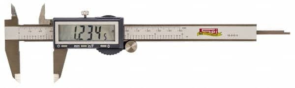 SPI 18-010-9 Digital Caliper with IP54 Protection: 0 to 6 inch (0 to 150 mm) Range