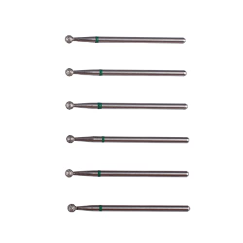 6pcs Ball Head Cuticle Nail Drill Bits for Nail Prep (φ3.0mm) - size: Ball 3.0mm