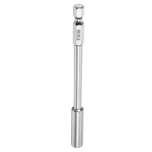 HARFINGTON Nut Driver Drill Bit 4mm Metric Socket 1/4" Hex Shank 3.94" (100mm) Long 6-Point Socket Quick Change CR-V Steel Bolt Setters for Power Drill Driver - size: 4mm