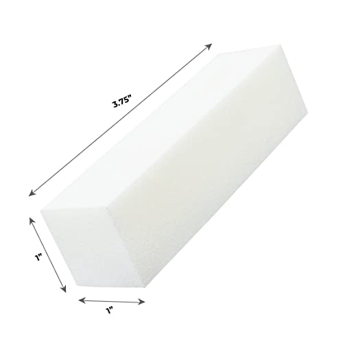 ForPro Super White Buffing Block, 240 Grit, Four-Sided Manicure and Pedicure Nail Buffer, 3.75” L x 1” W x 1” H, 20-Count (Pack of 2) - size: 240 grit (Pack of 2)