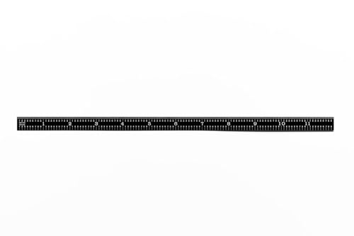 PEC Tools 12" Flexible Black Chrome Metal Ruler, 3R Graduation - color: Black Chrome-Flexible, size: 12"