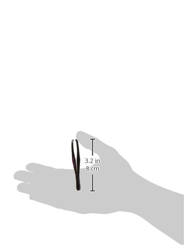 TWEEZERS with Straight Tip Black Steel 1 Piece