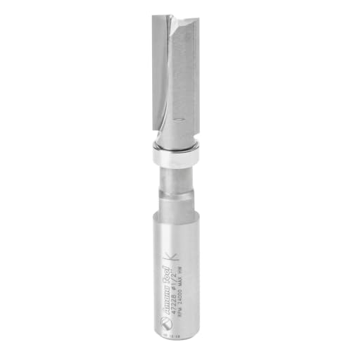 Amana Tool 47228 Flush Trim Router Bit 1/2 D x 1-1/4 CH x 1/2 SHK Bearing - size: 1/2 Dia x 1-1/4 x 1/2" Sh