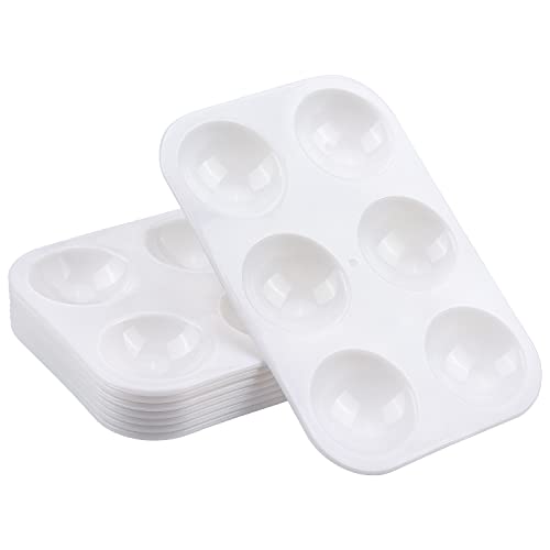 Tamaki 16 PCS Plastic Paint Tray Palettes, White - color: White 16 Pcs