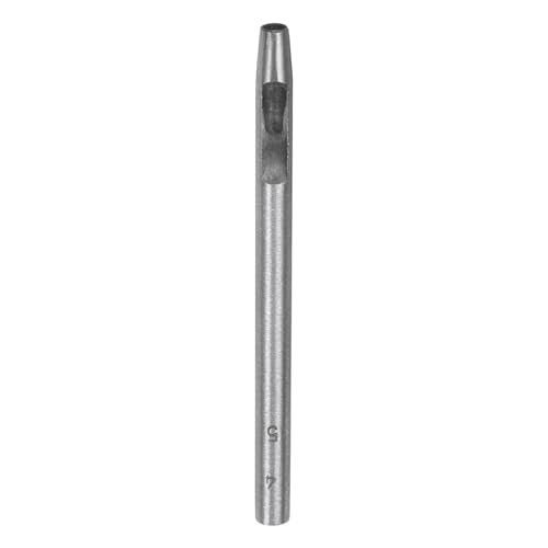 HARFINGTON Hollow Punch for Leather 4.5mm Round Hole Punch Tool for Belt Puncher Carbon Steel Single Punch for Watch Belts Cut Leather Craft Rubber Paper Fabric Plastic Soft Material - size: 4.5mm
