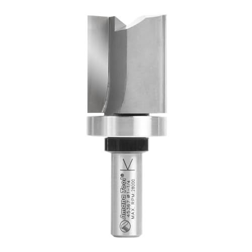 Amana Tool 45367 Flush Trim Router Bit 1-1/4 D x 1-1/2 CH x 1/2 SHK Bearing - size: 1-1/4 Dia x 1-1/2" x 1/2