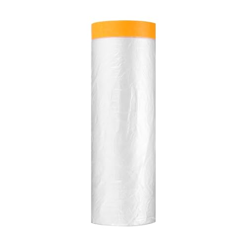 HARFINGTON Pre-Taped Masking Film 118.1" x65ft w Plastic Sheeting,Clear - color: Clear, size: 118.1"x65ft