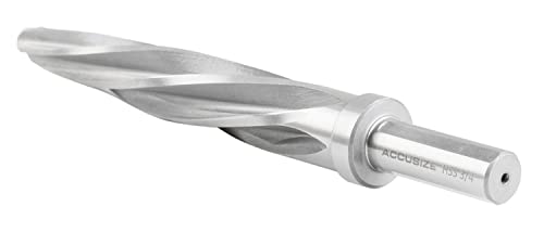 Accusize HSS Construction Reamer, 3/4 in, 3-Flat Shank, 0522-0034 - size: 3/4"